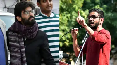 Delhi high court on Monday deferred the bail pleas of activists Umar Khalid (R) and Sharjeel