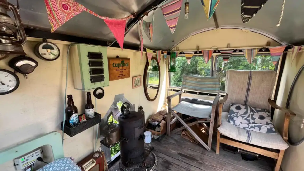With its Victorian trolley, track, railway signs and solar-powered 12-volt system, Backshall's