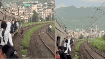 Because of heavy crowding, a woman fell when the local train was stationary due to a signal