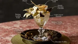 Priced at $1,000, the Golden Opulence Sundae became famous for its gold-covered ingredients