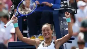Qinwen Zheng was down love-5 in the deciding set of her US Open third-round clash