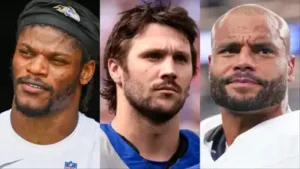 Roger Goodell rooting for Lamar Jackson, Tom Brady backing Josh Allen, and Jeff Bezos cheering