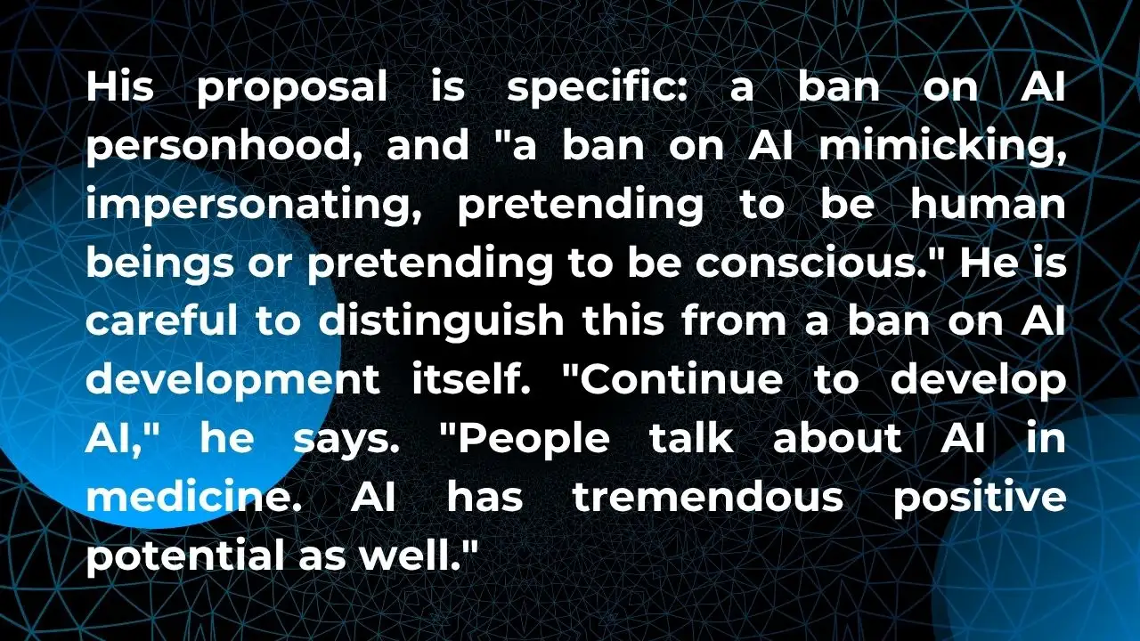 Would you support a ban on legal rights for AIs?: The wider industry impact