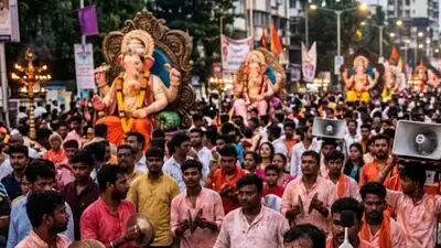 Mumbai's final Ganpati visarjan highlighted a decrease in truck-mounted DJs and loudspeakers