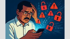 An elderly person lost almost Rs 5.1 lakh after clicking on a fake “ICICI Pension Card” APK