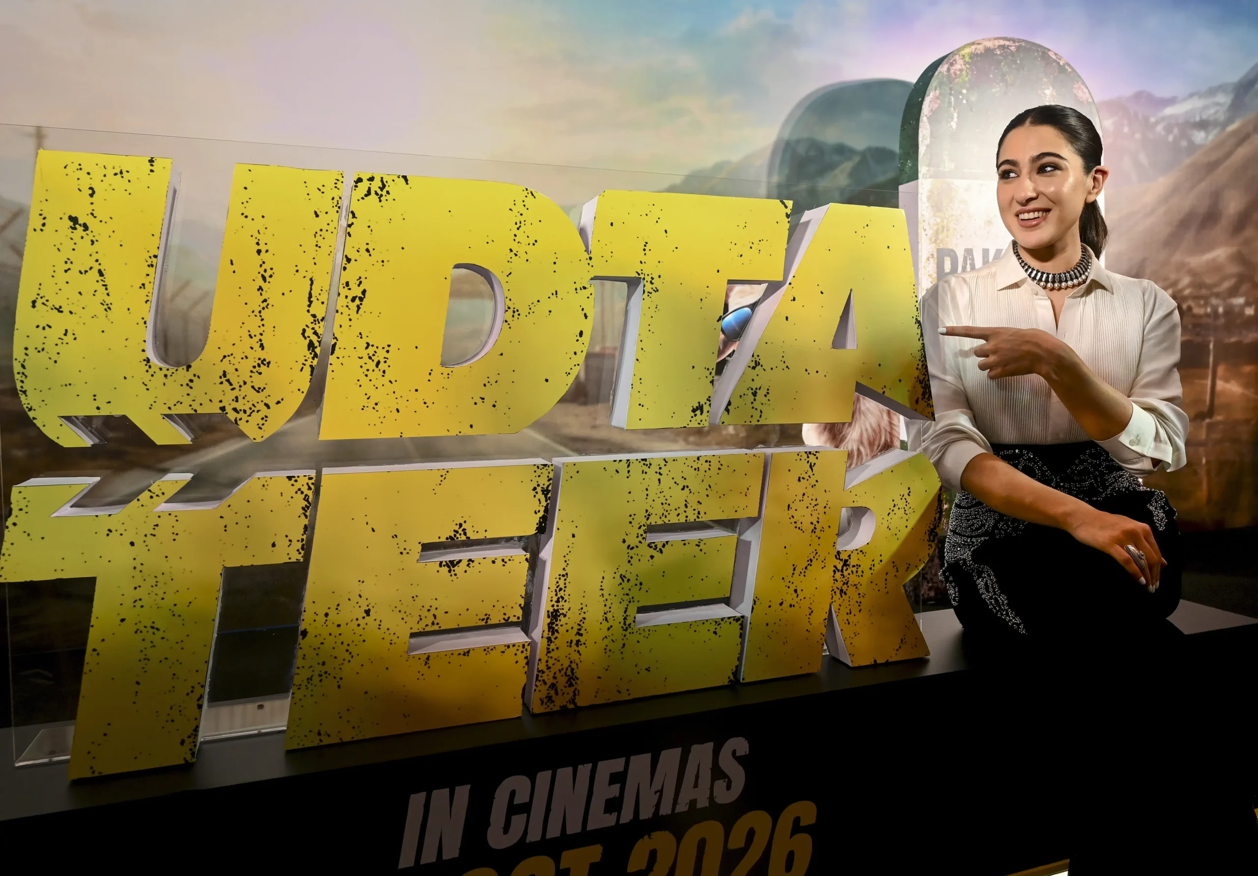 Sara Ali Khan’s latest promotional look for Udta Teer, designed by Rohit Gandhi and Rahul