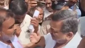 Horticulture Minister S S Mallikarjun is under fire for reportedly making inappropriate remarks