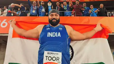 Tajinderpal Singh Toor came close to a third straight Asian Games gold in the men’s shot put