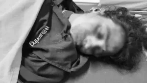 A 33-year-old woman, Pullamoni Radhika, died after a car hit her motorcycle