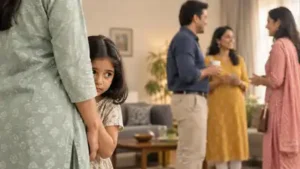 Psychology argues children who hide behind their parents around guests aren't always shy: What
