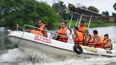 Overflowing Ganga and its tributary Varuna compelled around 3,400 people from almost 740