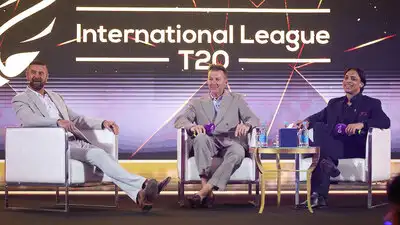 Simon Doull, Brett Lee and Shoaib Akhtar (Pic credit: ILT20)