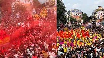 Pune’s traditional Ganpati Visarjan procession began from Mandai around 10am on Friday