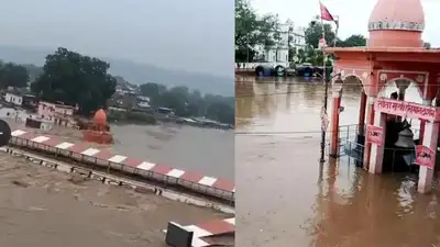 District officials said boats were being operated in several waterlogged lanes