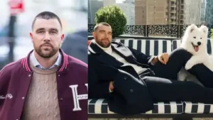 Travis Kelce appears with his Samoyed, Wendy, in Tommy Hilfiger’s Fall 2026 campaign