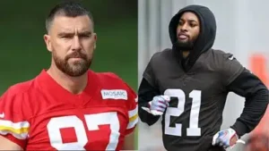Travis Kelce vs Denzel Ward net worth comparison 2026(Getty Images)