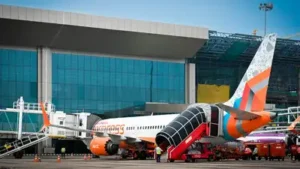 Air India Express Boeing 737 Max 8 bearing registration number VT-BXJ was still parked