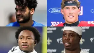 Jaxson Dart, Puka Nacua, Zay Flowers and Travis Etienne Jr latest updates Image via Getty