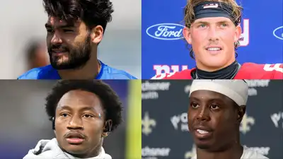 Jaxson Dart, Puka Nacua, Zay Flowers and Travis Etienne Jr latest updates Image via Getty