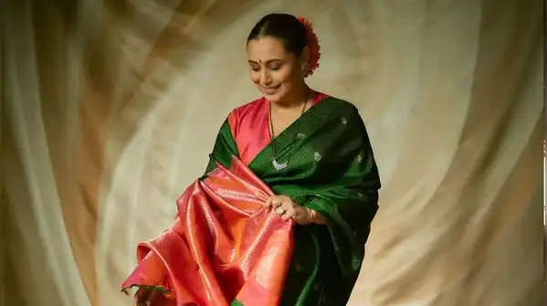 Rani Mukerji's green saree and gajra bring Marathi bahu glam into the spotlight, with just