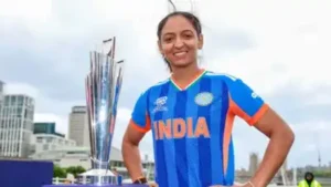 Harmanpreet Kaur created history on Saturday as she became the first cricketer, male or female
