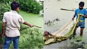 Fishing in a DDA park? Stagnant rainwater turns Kailash Vihar park into unlikely weekend spot