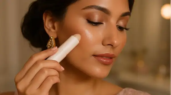 Pair your traditional outfit with a modern eye look, keep things simple with a bold lip