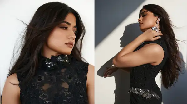 The actress showed up in a stunning black gown by Anamika Khanna, a piece crafted in 350 hours