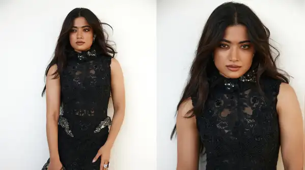 The actress showed up in a stunning black gown by Anamika Khanna, a piece crafted in 350 hours