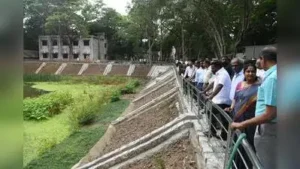 A pond in the Government Museum campus at Egmore has been restored and opened for public use