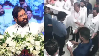 Shiv Sena chief Eknath Shinde (L) has suspended Palghar city chief Rahul Gharat (R)