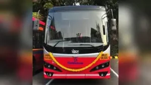 Mumbai: A fire broke out in the battery box of a BEST electric bus at Chembur Camp near