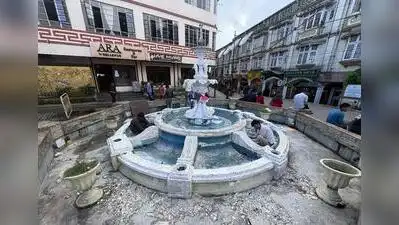 Darjeeling : After remaining clogged and non-functional for months, the 141-year-old fountain