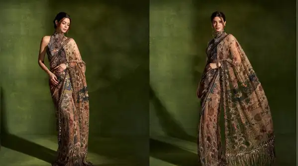 Diana Penty's Manish Malhotra floral saree looks every bit a quiet-luxury dream