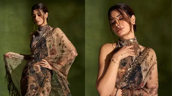 Diana Penty's Manish Malhotra floral saree looks every bit a quiet-luxury dream