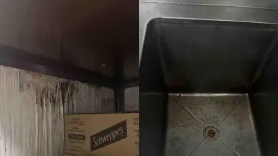 Blood and ketchup stains from non-vegetarian items were found on ice inside the refrigerator
