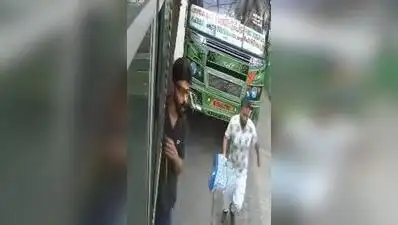 Screen grab of reckless driving of a private bus in Kochi