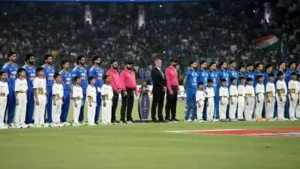 For the first time ever, the national song, ' Vande Mataram ', was sung before the match