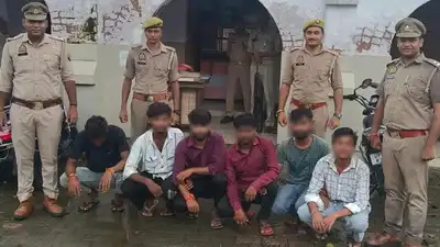Two days later, six men identified from video footage of the incident were arrested by Etah