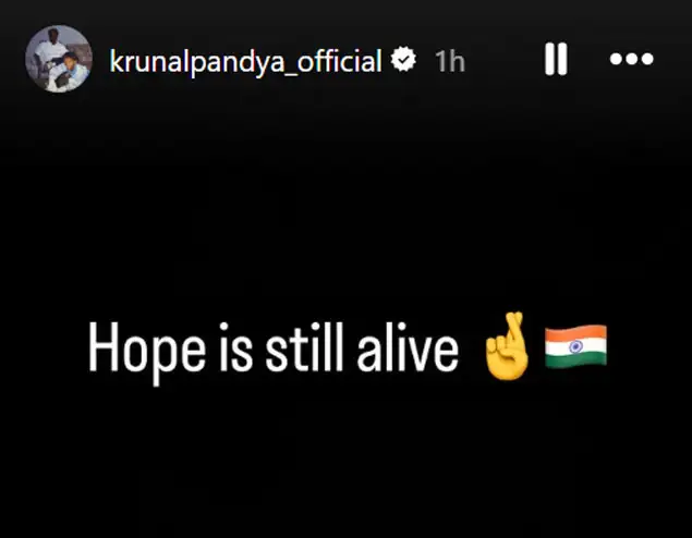 Krunal Pandya has hinted that his hopes of returning to international cricket remain alive
