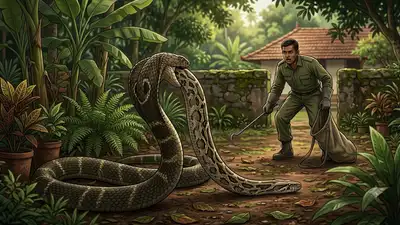 ​12-ft king cobra swallows python in Karnataka garden (Image: AI)​