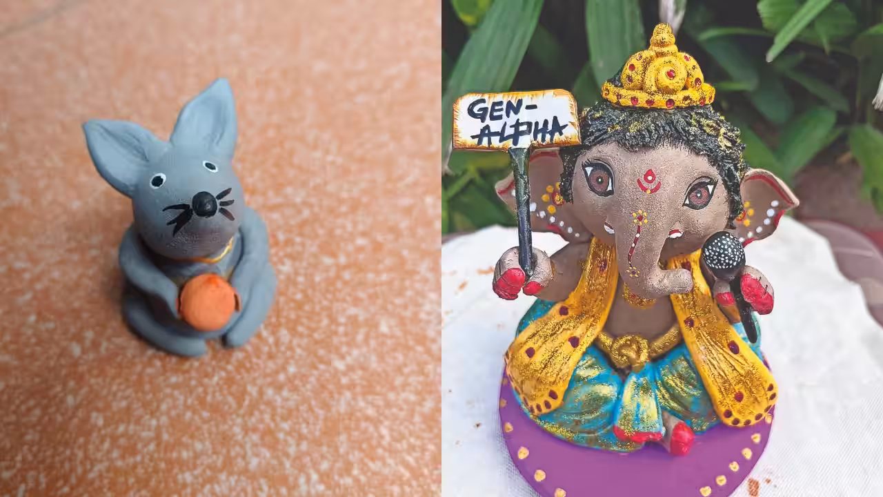 Pottery lovers Navya Sharma and Manya Joshi ‘Be mindful of what goes into and onto the idol’