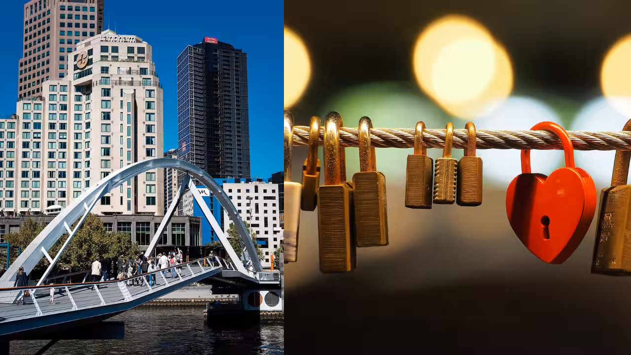 By May 2015, about 20,000 locks covered the bridge's cable railings, and Melbourne City Council