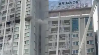Officials said the fire was confined to the single 3BHK flat in D block of Brigade 7 Gardens