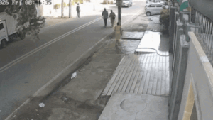 CCTV footage has surfaced capturing a hit-and-run incident involving an elderly couple