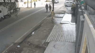 CCTV footage has surfaced capturing a hit-and-run incident involving an elderly couple