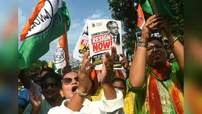 The protest rally by TMC’s Mamata faction on Tuesday