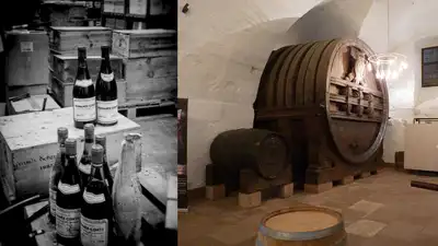 A hidden air-raid shelter behind a garden hedge held decades-old wine worth £3.56 million, and 11