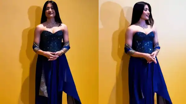 Rashmika Mandanna's Banarasi corset drape receives a high-voltage makeover with Amit Aggarwal