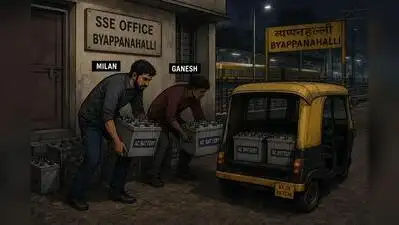 These batteries were stolen from Byappanahalli railway station